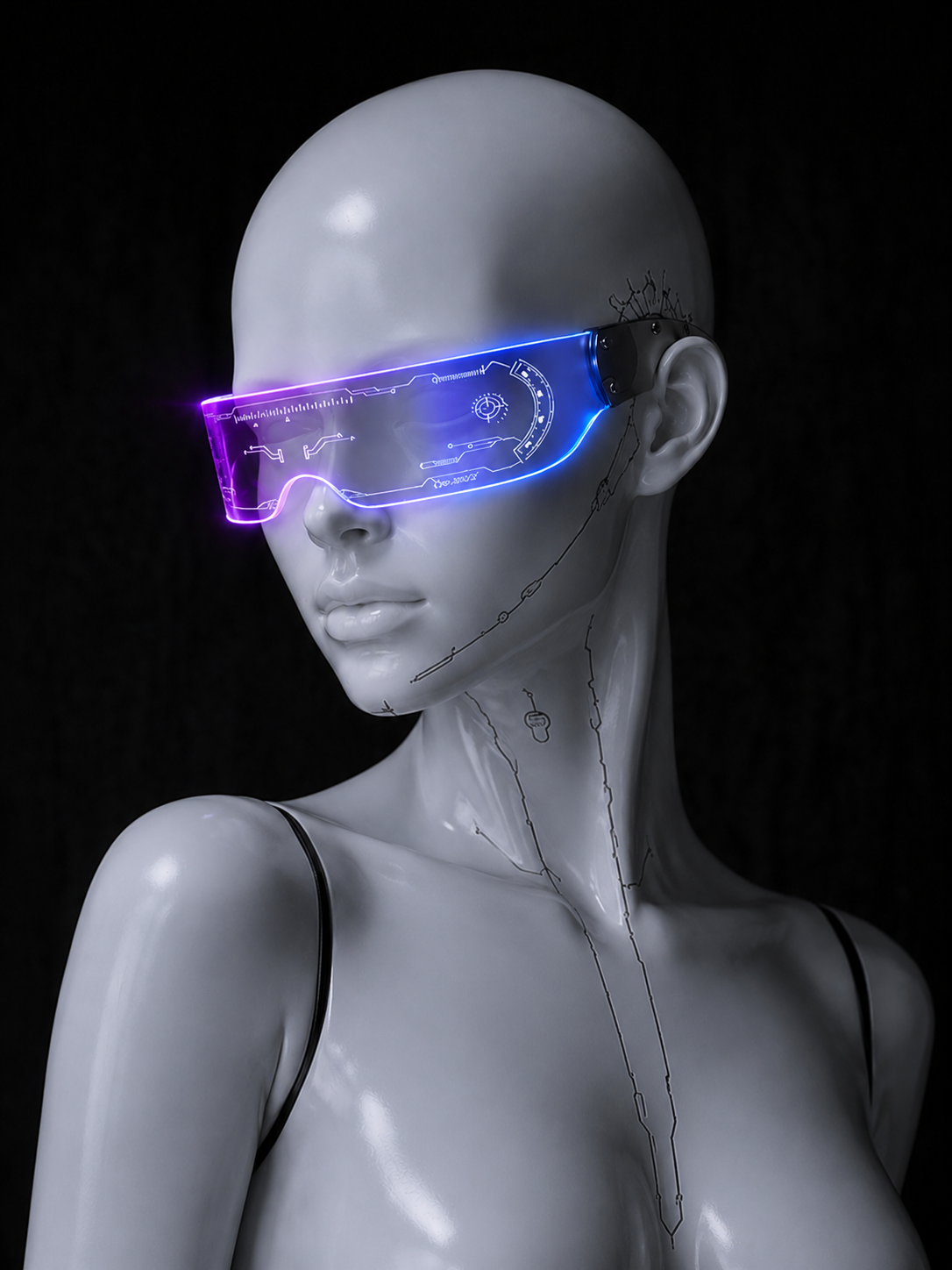 Lentes LED Futuristas – 7 Colores Neón