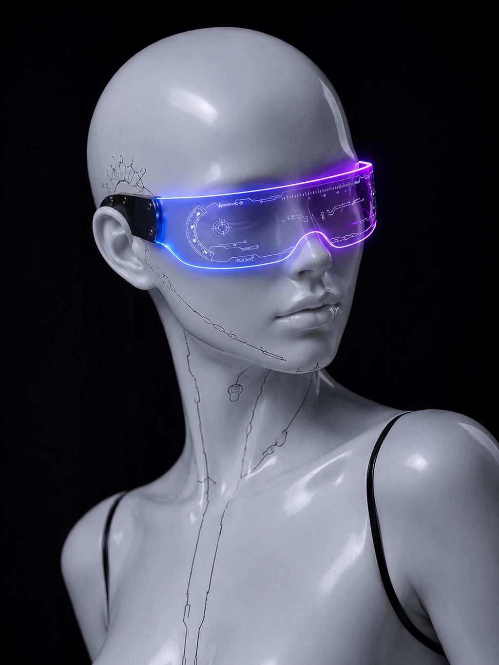 Lentes LED Futuristas – 7 Colores Neón