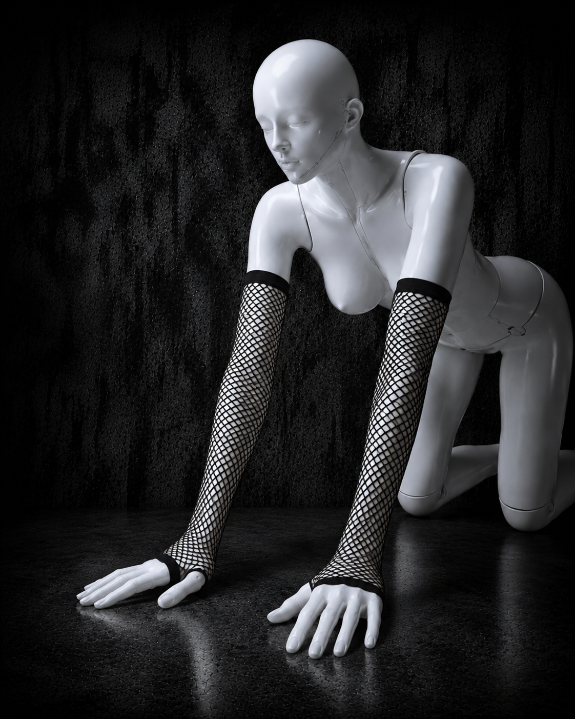 Mangas Fishnet Negras