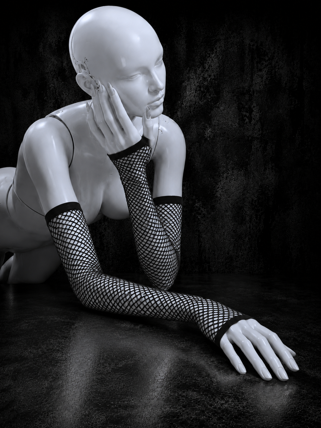 Mangas Fishnet Negras