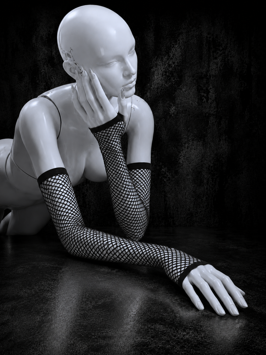 Mangas Fishnet Negras