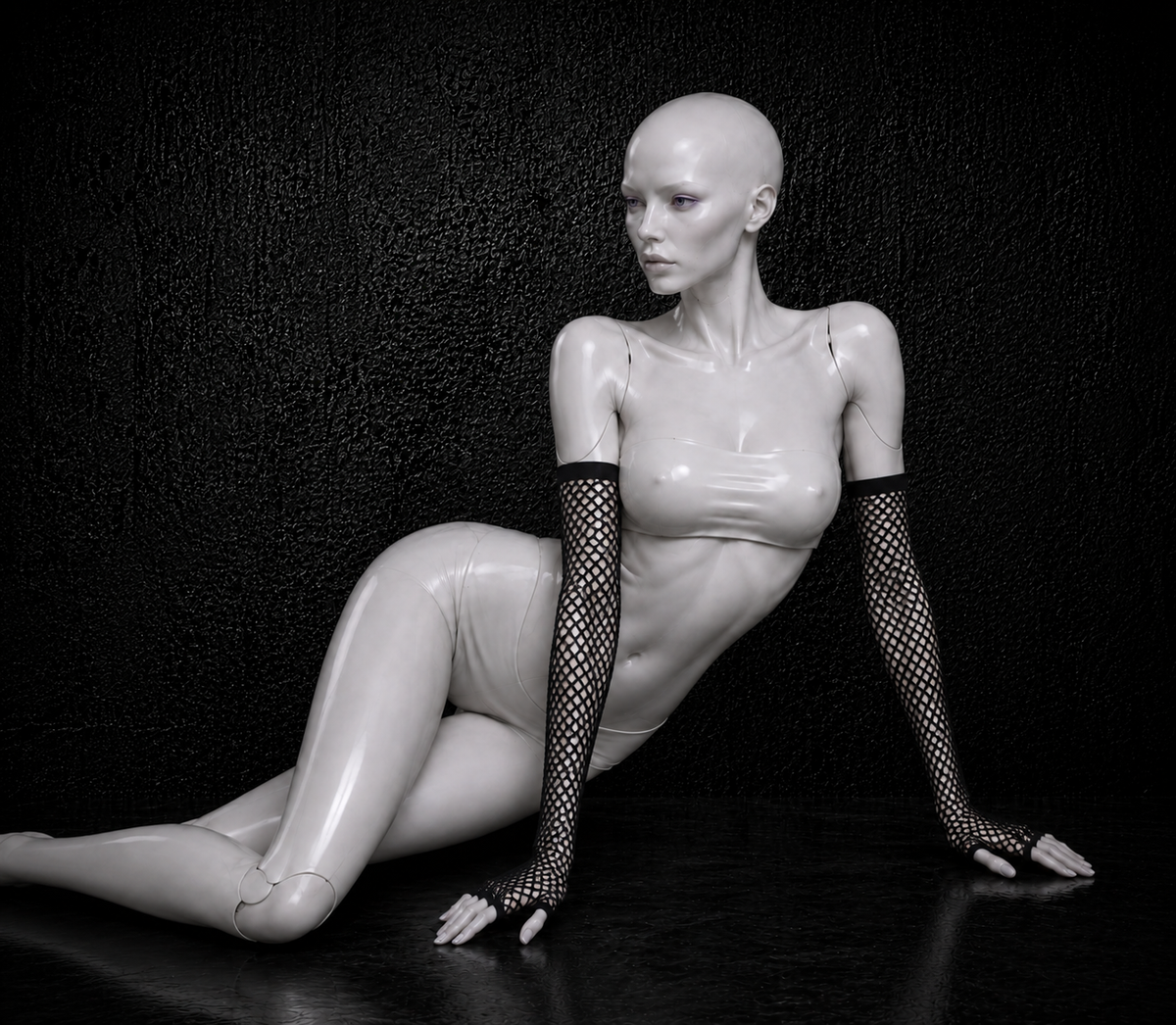 Mangas Fishnet Negras